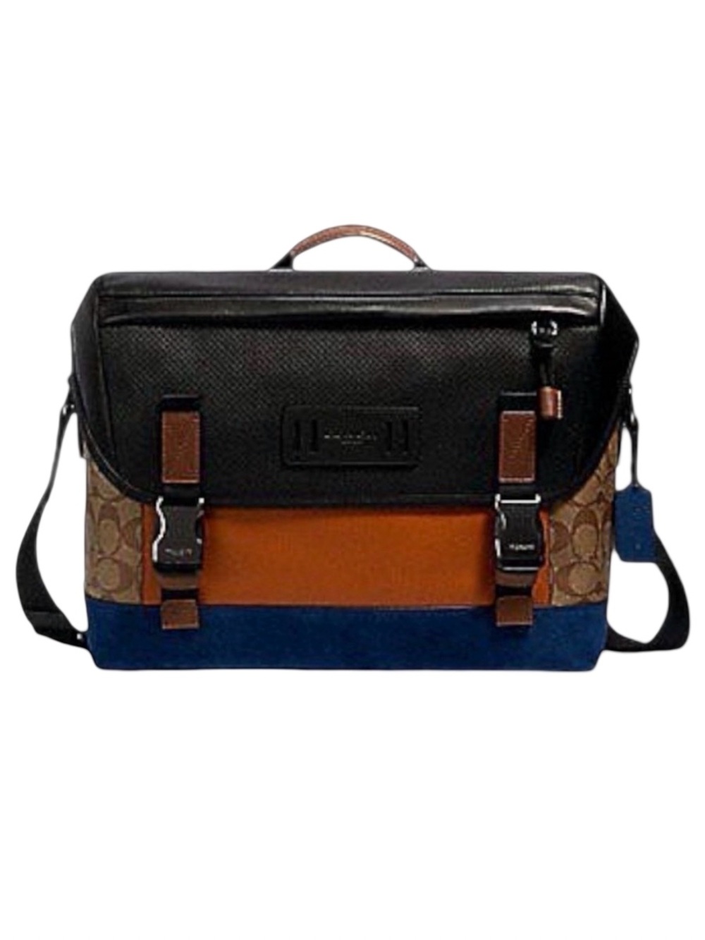 Coach Tas Pria Coach Ranger Messenger In Colorblock Signature Canvas 91238